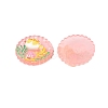 Ocean Theme Flat Round Resin Cabochons CRES-T025-02D-2