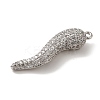 Rack Plating Brass Micro Pave Cubic Zirconia Pendant KK-A229-03G-P-2
