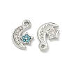 304 Stainless Steel Rhinestone Pendants STAS-L308-02C-P-2