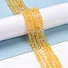 Natural Yellow Quartz Beads Strands G-D463-06-4