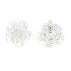 Flower Brass Stud Earring EJEW-L288-006S-3