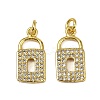 Brass Micro Pave Cubic Zirconia Pendants KK-I358-038G-1