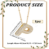 1Pc Brass Micro Pave Cubic Zirconia Letter Pendant Necklaces NJEW-LP0001-43P-G-2