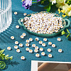 500Pcs Plating Acrylic Beads PACR-TADJ0001-01W-4