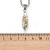 Alloy Sun Totern Pendant Box Chain Necklaces NJEW-Z101-02P-3