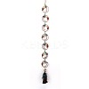 Brass Wire Wrapped Natural Mixed Gemstone Tree of Life Suncatchers HJEW-H065-08-1