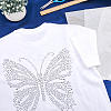 4Pcs 4 Colors Butterfly Glitter Hotfix Rhinestone DIY-FH0007-36-4