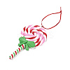 Christmas Lollipop Handmade Polymer Clay Pendant Decorations HJEW-P017-02F-2