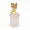 Natural Rose Quartz Openable Perfume Bottle Pendants G-E556-03D-2