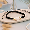 12Pcs 2 Colors Imitation Pearl Braided Beads Bracelets for Men Women BJEW-GO0002-04-6