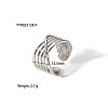 304 Stainless Steel Cross Hollow Web Cuff Ring Unique Design KZ3825-1-1