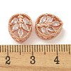 Rack Plating Brass Micro Pave Cubic Zirconia Beads KK-A220-12RG-3