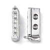 925 Sterling Silver Cubic Zirconia Twister Clasps STER-WH0007-28C-P-1
