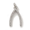 Rack Plating Brass Micro Pave Cubic  Zirconia Pendant KK-U027-14P-1