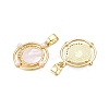 Brass Micro Pave Clear Cubic Zirconia Pendants KK-N254-190G-2