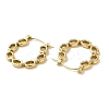 Rack Plating 304 Stainless Steel Hoop Earrings for Women EJEW-Z026-24G-2