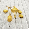 Hexagon Alloy Pendant Necklaces & Hoop Earrings & Cuff Bangles & Rings for Women FS-WG5B3B6-01-4