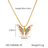 304 Stainless Steel Enamel Pendant Necklaces FS-WG8DC4E-01-1