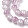 Crackle Baking Paint Imitation Jade Glass Beads Strands DGLA-T003-10mm-04-2