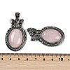 Natural Rose Quartz Pendants G-I370-09AS-06-3