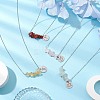 12Pcs 12 Styles Natural Gemstone & Constellation Pendant Necklaces NJEW-JN05084-2