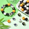 Graduation Season Theme DIY Round Natural Wood Beads & Jute Cord Pendant Making Kits DIY-CJ0002-71-6