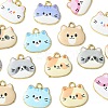 16Pcs 8 Colors Painted Alloy Pendants FIND-FS0001-97-6