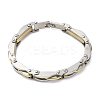 304 Stainless Steel Link Chain Bracelets for Women Men BJEW-R018-06GP-4