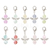 10Pcs Glass Angel Pendant Decorations HJEW-JM03580-2