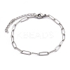 Tarnish Resistant 304 Stainless Steel Paperclip Chain Bracelet for Men Women BJEW-E031-03P-05-3