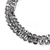 Electroplate Transparent Glass Beads Strands EGLA-N002-31-F07-2