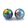 UV Plating Rainbow Iridescent Two Tone Acrylic Beads PACR-C009-04C-2
