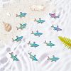 12Pcs Rack Plating 304 Stainless Steel Pendants STAS-UN0036-36-4