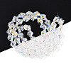 Electroplate Transparent Glass Beads Strands EGLA-N020-03A-2