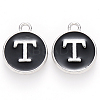 Platinum Plated Alloy Charms X-ENAM-S118-02T-P-1