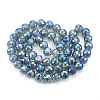 Electroplate Glass Beads Strands EGLA-T010-01F-2