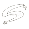 Brass Micro Pave Clear Cubic Zirconia Pendant Necklaces for Women NJEW-B100-01P-2