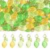 36Pcs 3 Colors Lemon Acrylic Pendants PALLOY-FS00059-02-1