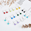 10 Pairs 10 Style Natural & Synthetic Mixed Gemstone Round Beaded Dangle Earrings EJEW-AN0002-82-7