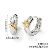 Fashionable Brass Clear Cubic Zirconia Hoop Earrings NY7693-2-4