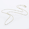 925 Sterling Silver Box Chain Necklaces STER-F039-45cm-03G-1