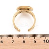 Hollow Star 304 Stainless Steel Open Cuff Ring Components STAS-F366-07D-G-2