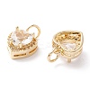 Brass Micro Pave Cubic Zirconia Charms ZIRC-A019-14G-B-2