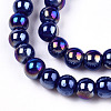 Electroplate Opaque Glass Beads Strands GLAA-T032-P4mm-AB03-2
