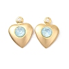 Brass Glass Charms KK-P340-09G-03-1