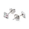 3 Pairs 3 Style Enamel Rhombus with Star Dangle Hoop Earrings EJEW-B020-10P-3