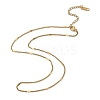 2MM 304 Stainless Steel Curb Chain Necklaces for Women Men NJEW-F351-04G-2