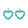 Rack Plating Brass Micro Pave Colorful Cubic Zirconia Pendants KK-D073-07G-06-1