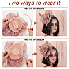 Feather Flower Mesh Veil Headband MRMJ-WH0077-121-3