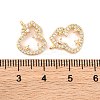 Brass Micro Pave Clear Cubic Zirconia Pendants KK-S389-07G-3